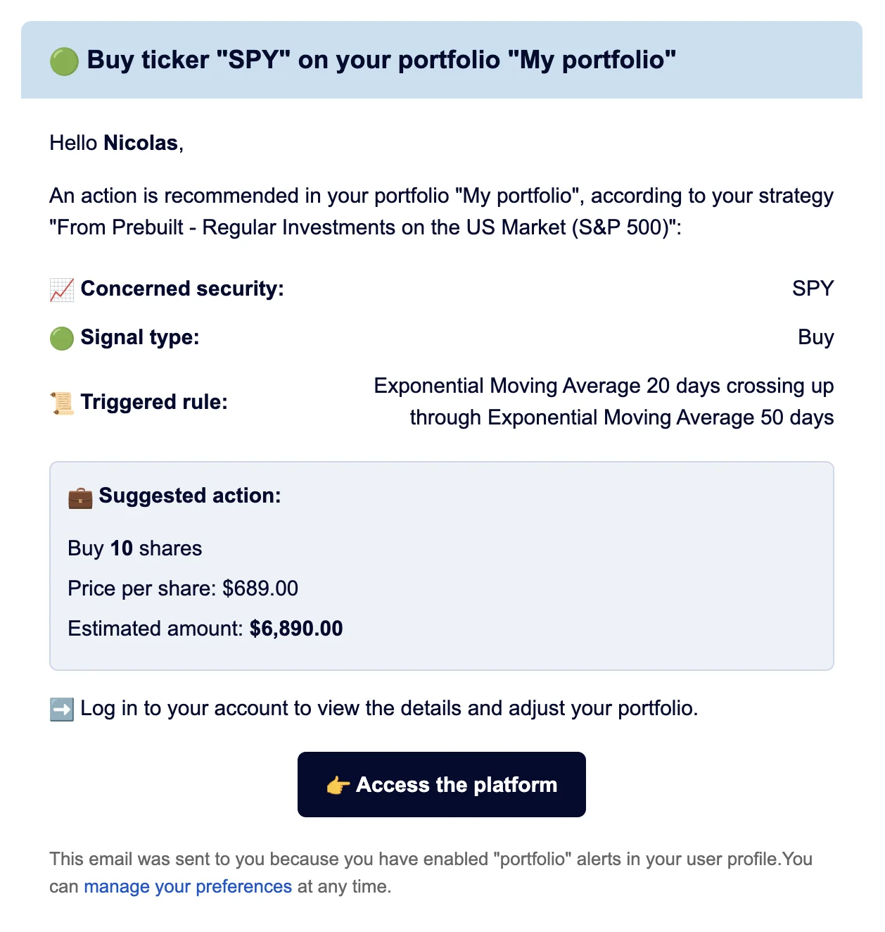 Targeted notifications