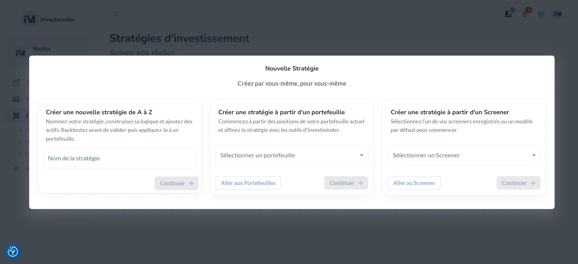 Création de Stratégie