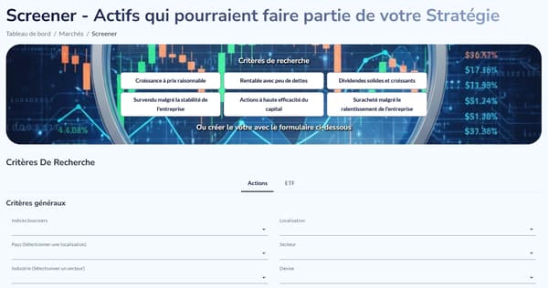 Screener & Outils de Marché